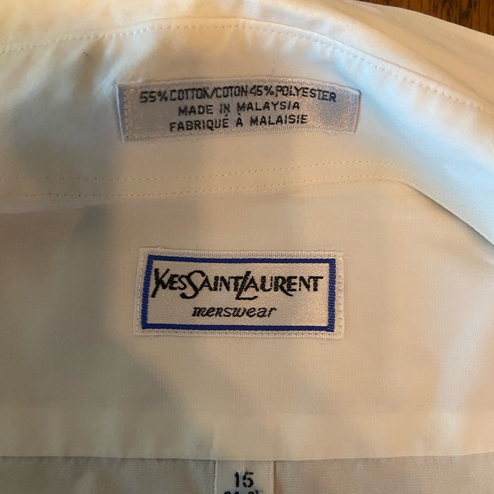 Vintage YVES SAINT LAURENT long sleeve white button down